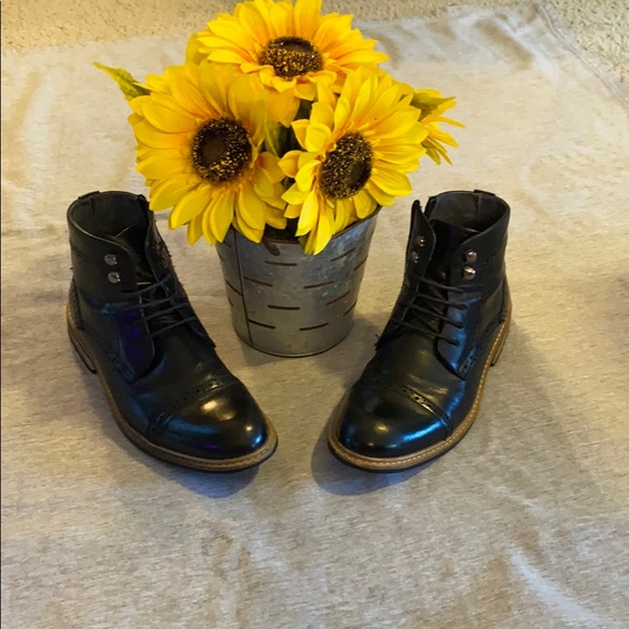 Men’s Bergen Black boots Size 7.5 - Picture 1 of 4